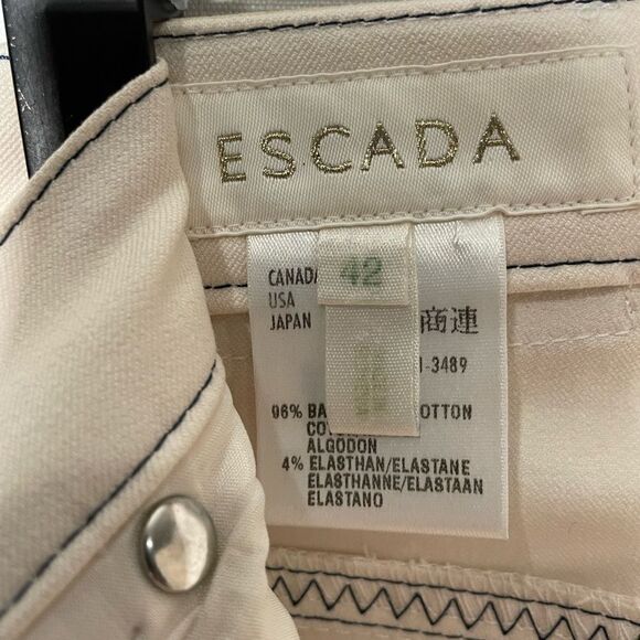 ESCADA Cream Pants - Size 42 / 12 US - Picture 11 of 14